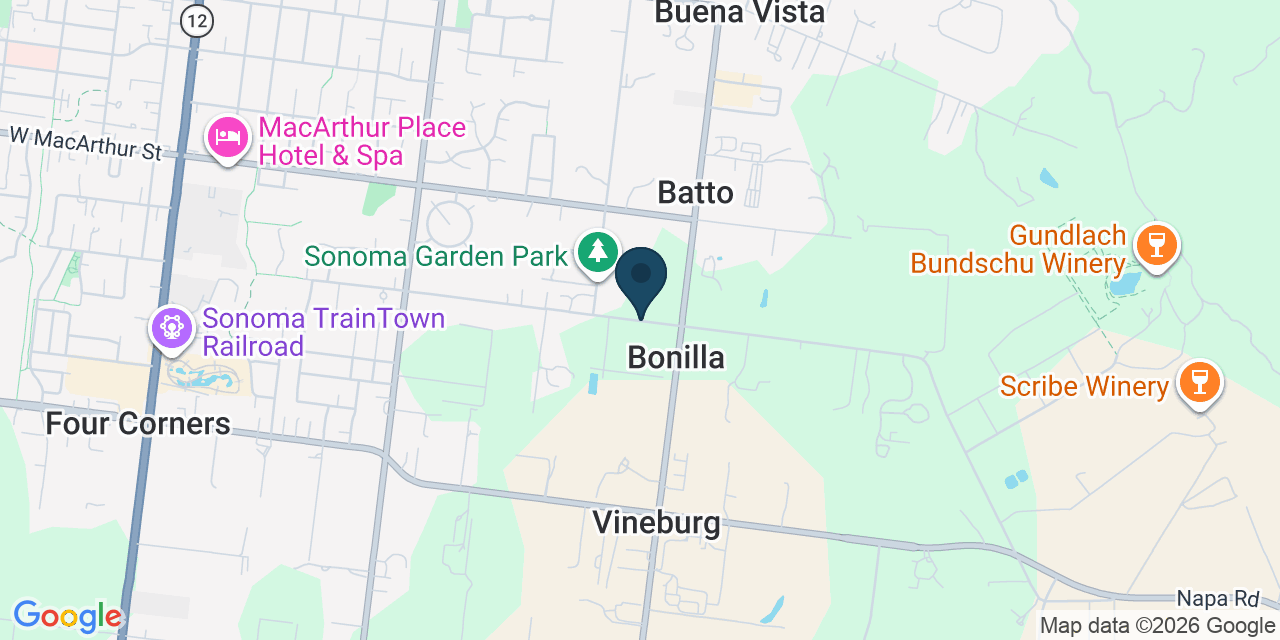 Map showing Sonoma County, CA