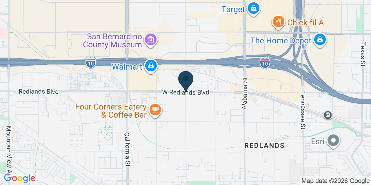 Map showing San Bernardino County, CA