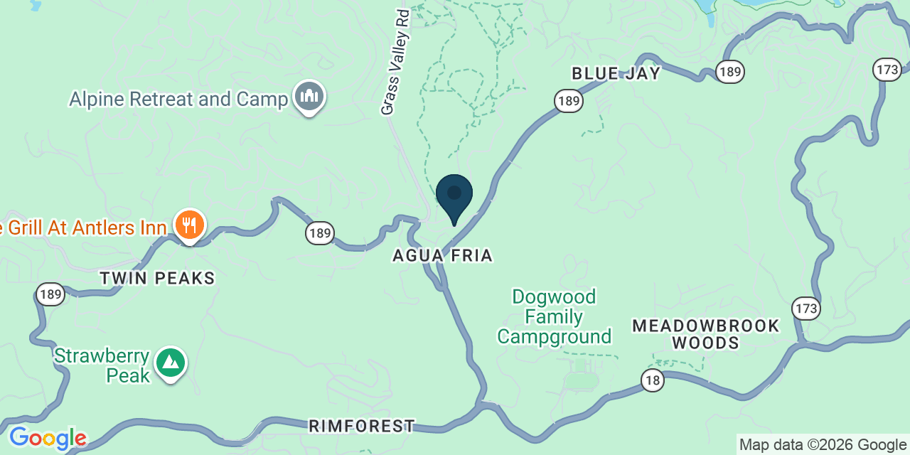 Map showing Lake Arrowhead, San Bernardino County, CA