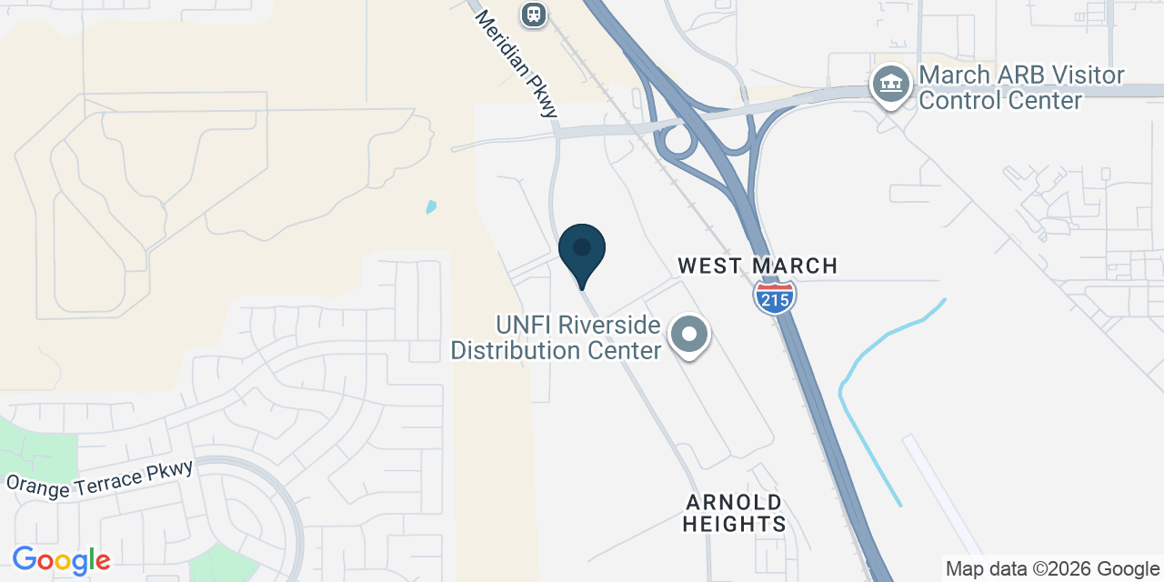 Map showing March Air Reserve Base, Riverside County, CA