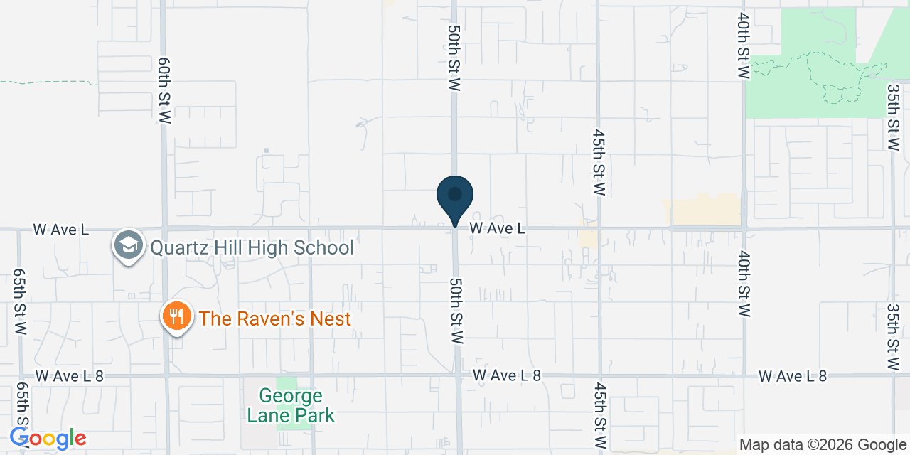 Map showing Quartz Hill, Los Angeles County, CA