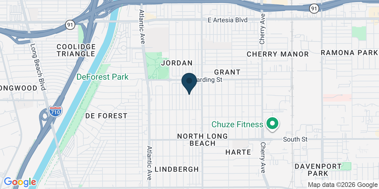 Map showing Long Beach, Los Angeles County, CA