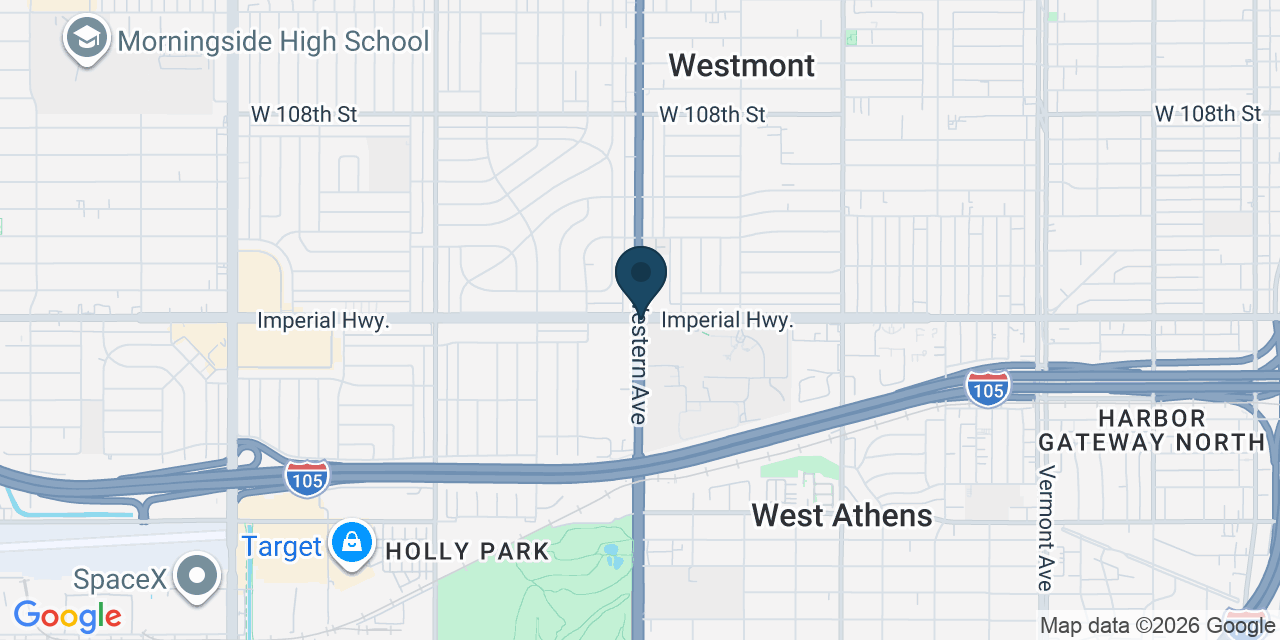 Map showing Westmont, Los Angeles County, CA