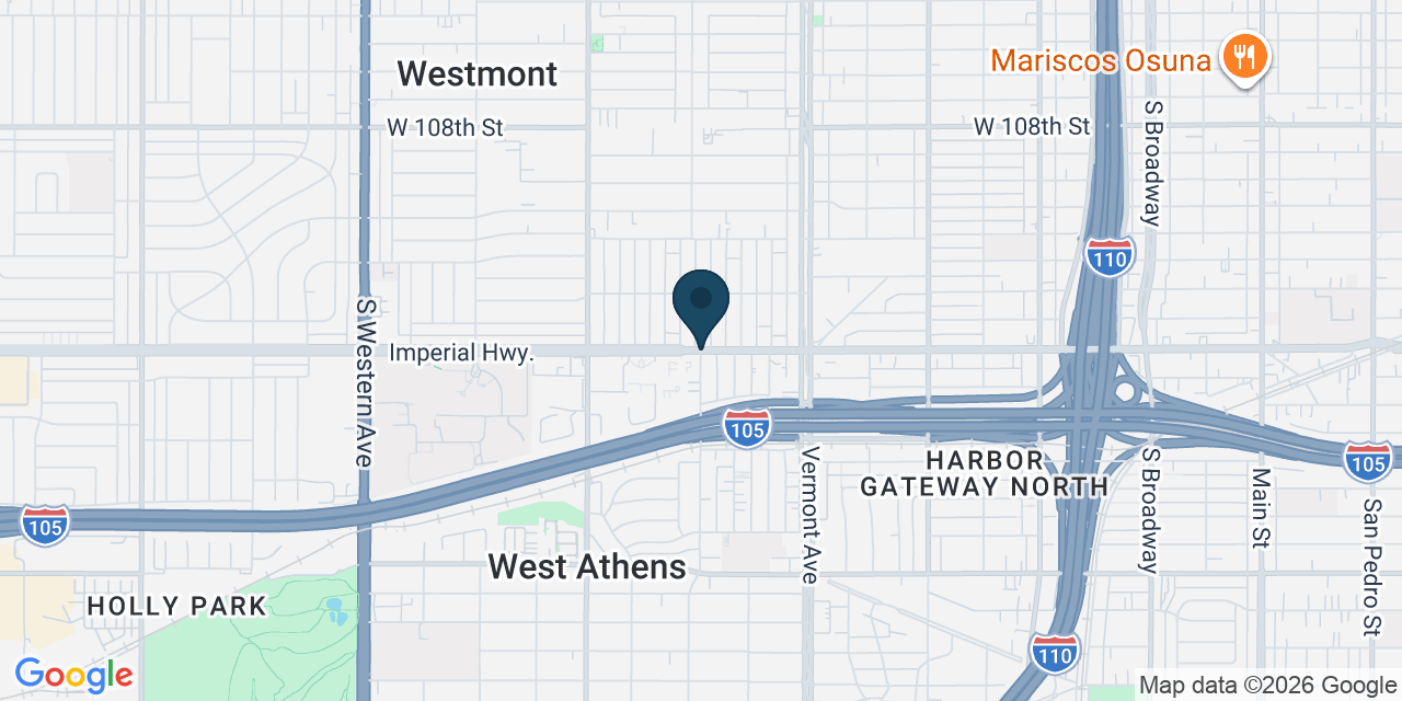 Map showing Westmont, Los Angeles County, CA