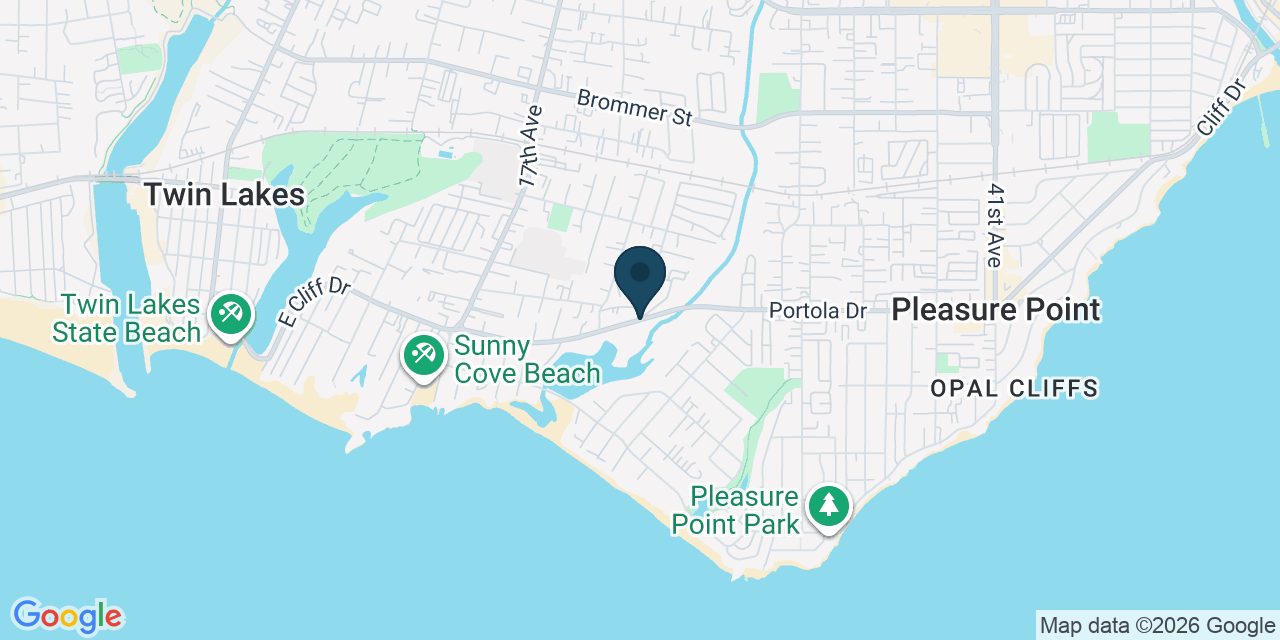 Map showing Santa Cruz County, CA