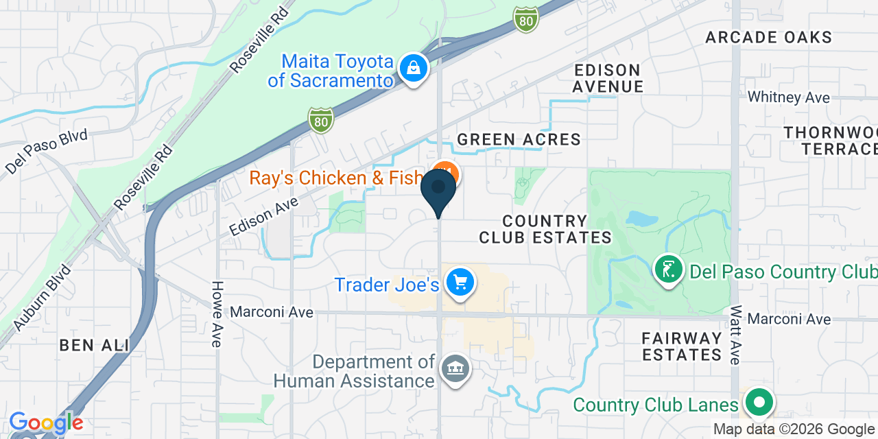 Map showing Arden-Arcade, Sacramento County, CA