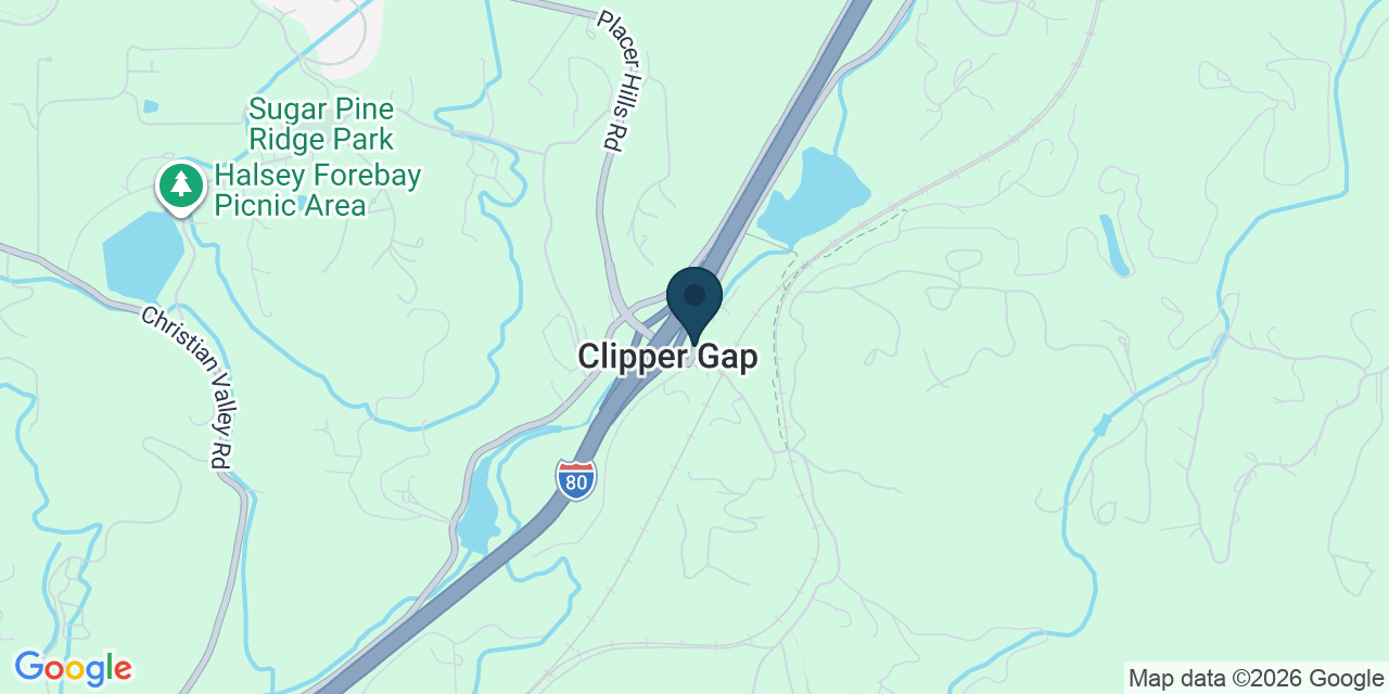 Map showing Placer County, CA