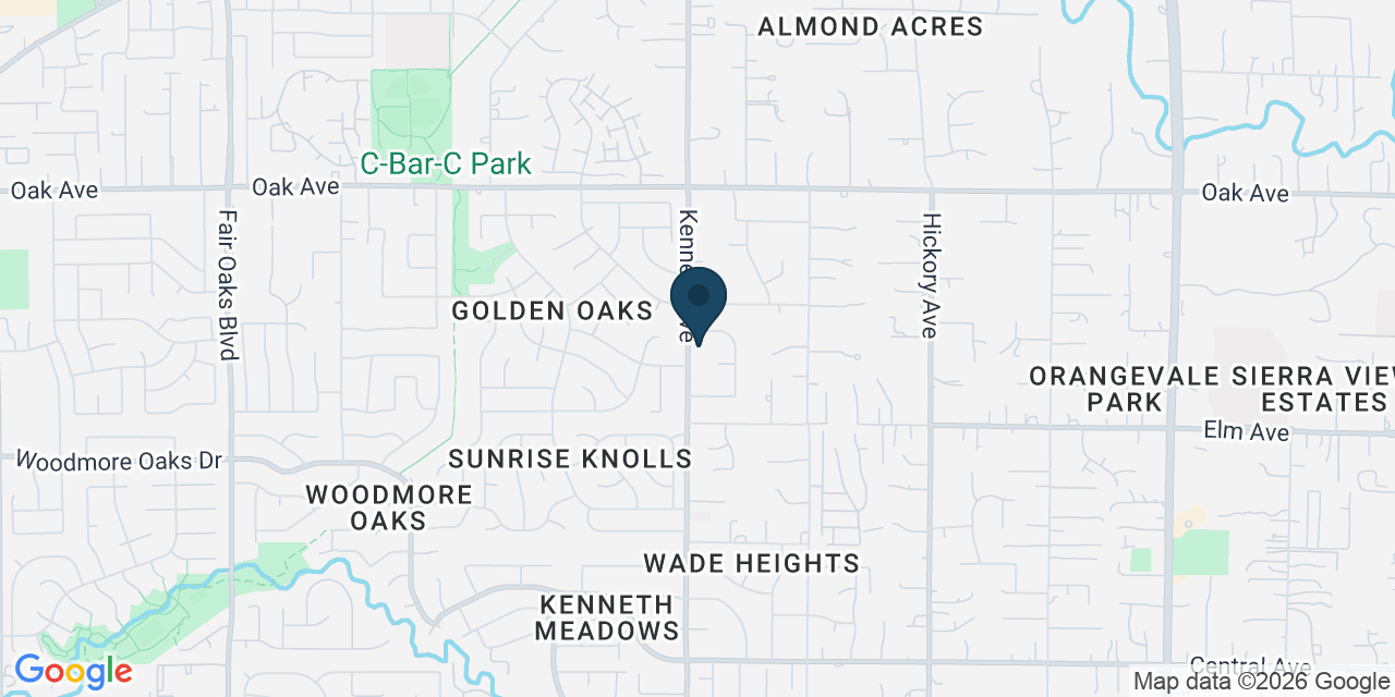 Map showing Orangevale, Sacramento County, CA