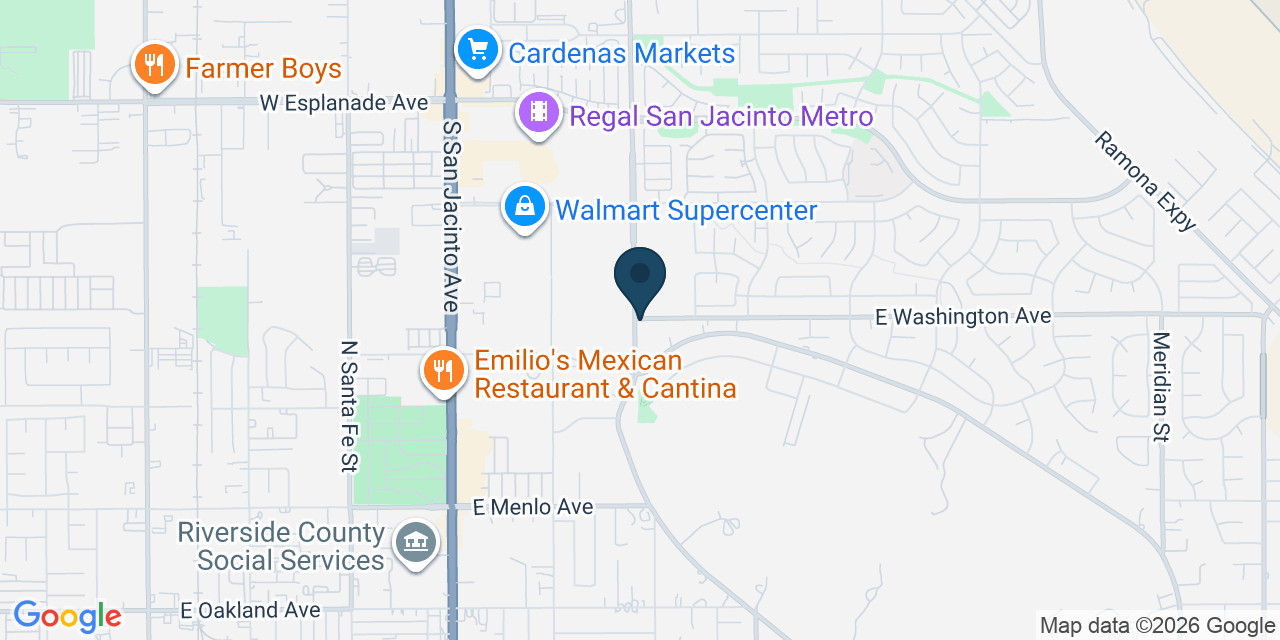 Map showing San Jacinto, Riverside County, CA