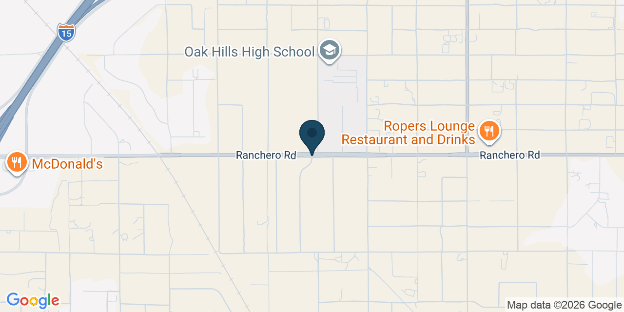 Map showing Oak Hills, San Bernardino County, CA
