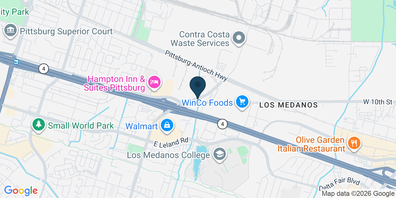 Map showing Pittsburg, Contra Costa County, CA