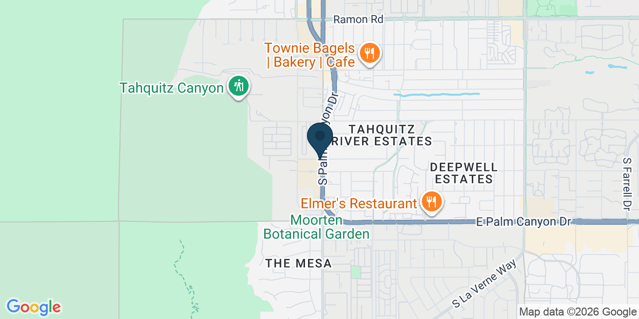 Map showing Palm Springs, Riverside County, CA