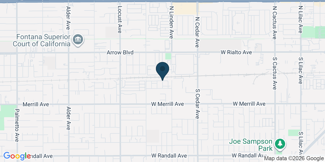 Map showing Rialto, San Bernardino County, CA