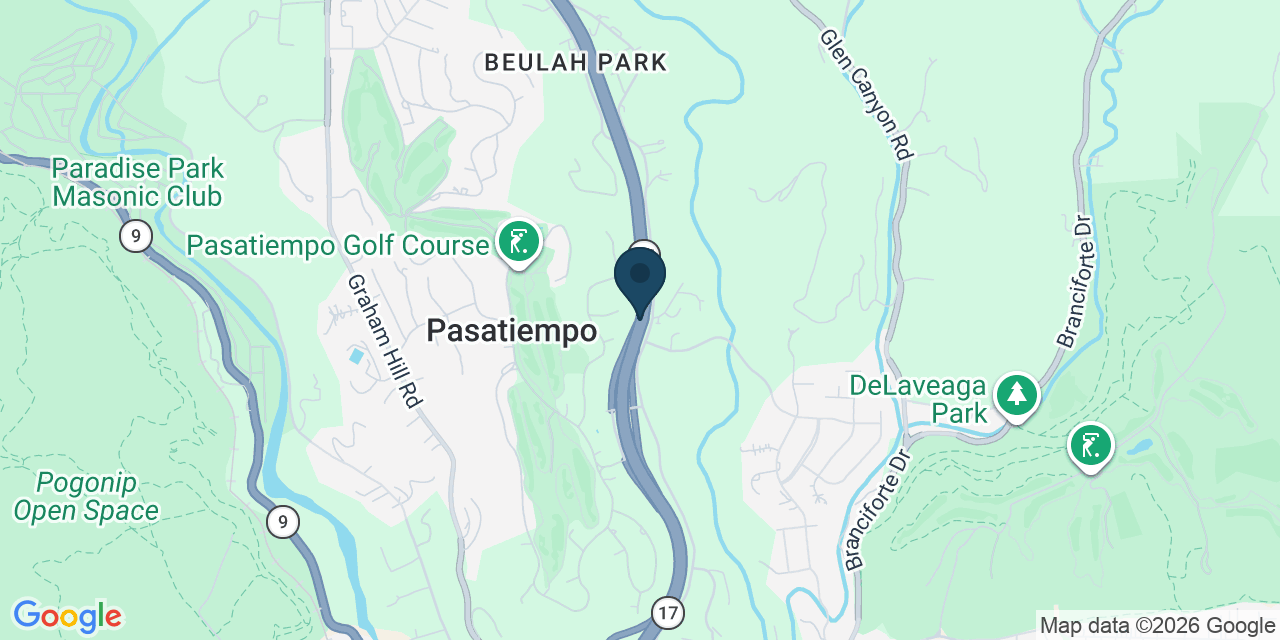 Map showing Pasatiempo, Santa Cruz County, CA