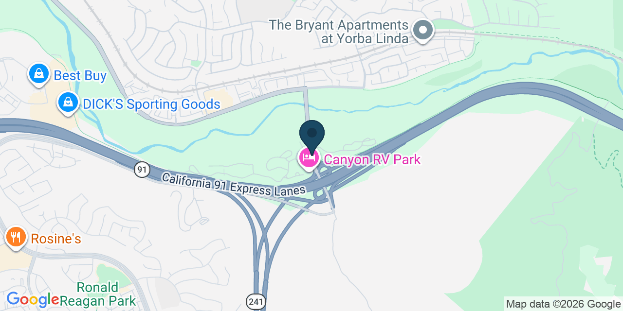 Map showing Orange County, CA