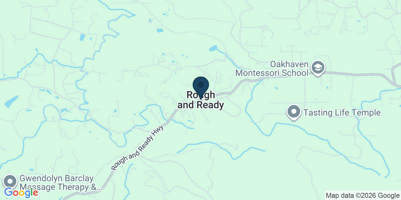 Map showing Rough and Ready, Nevada County, CA
