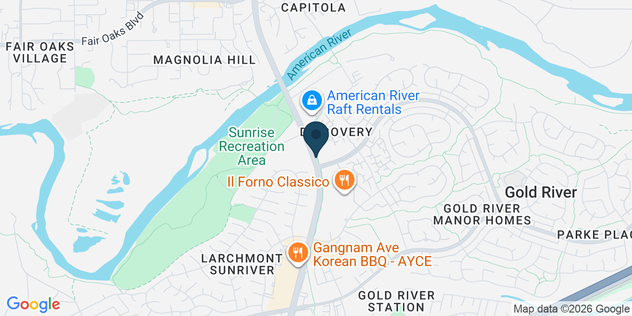 Map showing Gold River, Sacramento County, CA