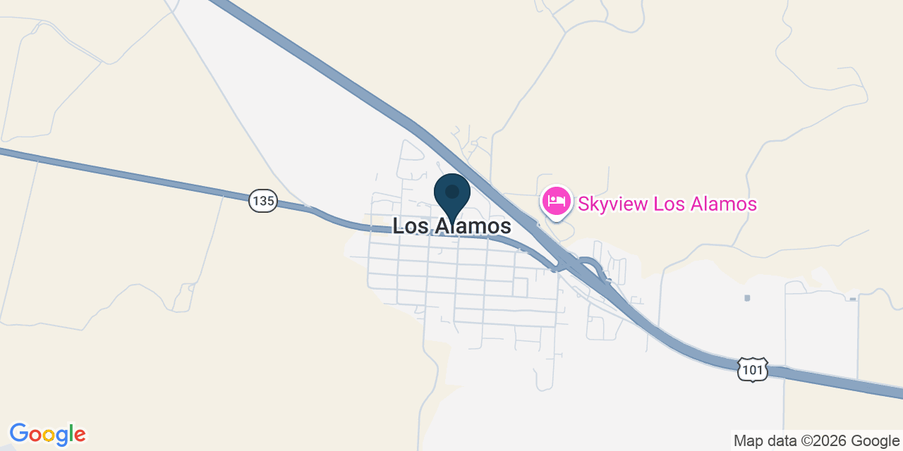 Map showing Los Alamos, Santa Barbara County, CA