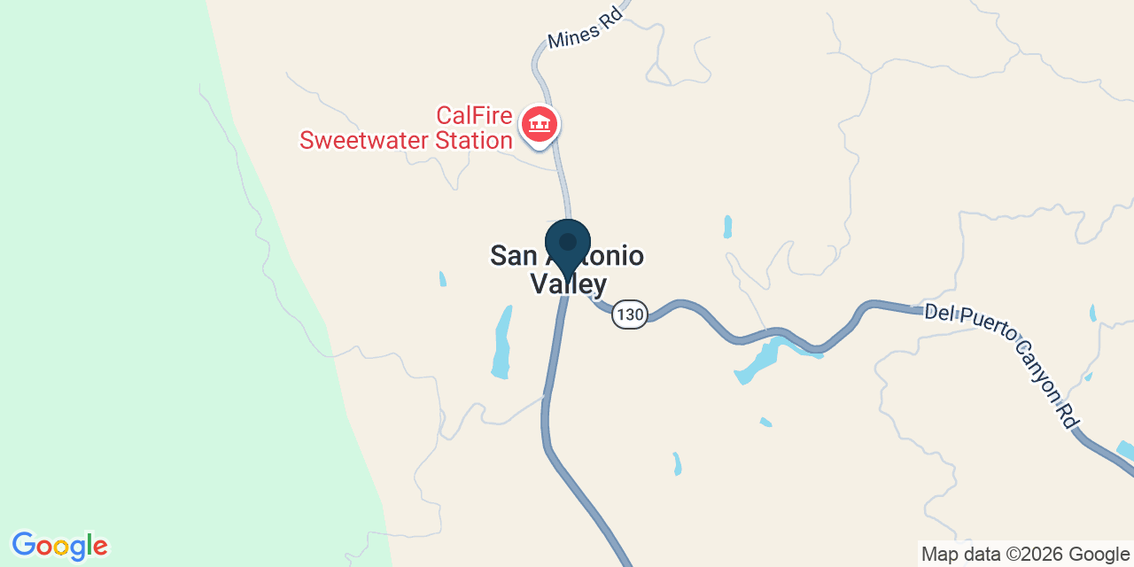 Map showing San Antonio Valley, Santa Clara County, CA