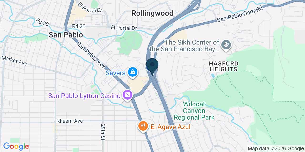 Map showing San Pablo, Contra Costa County, CA