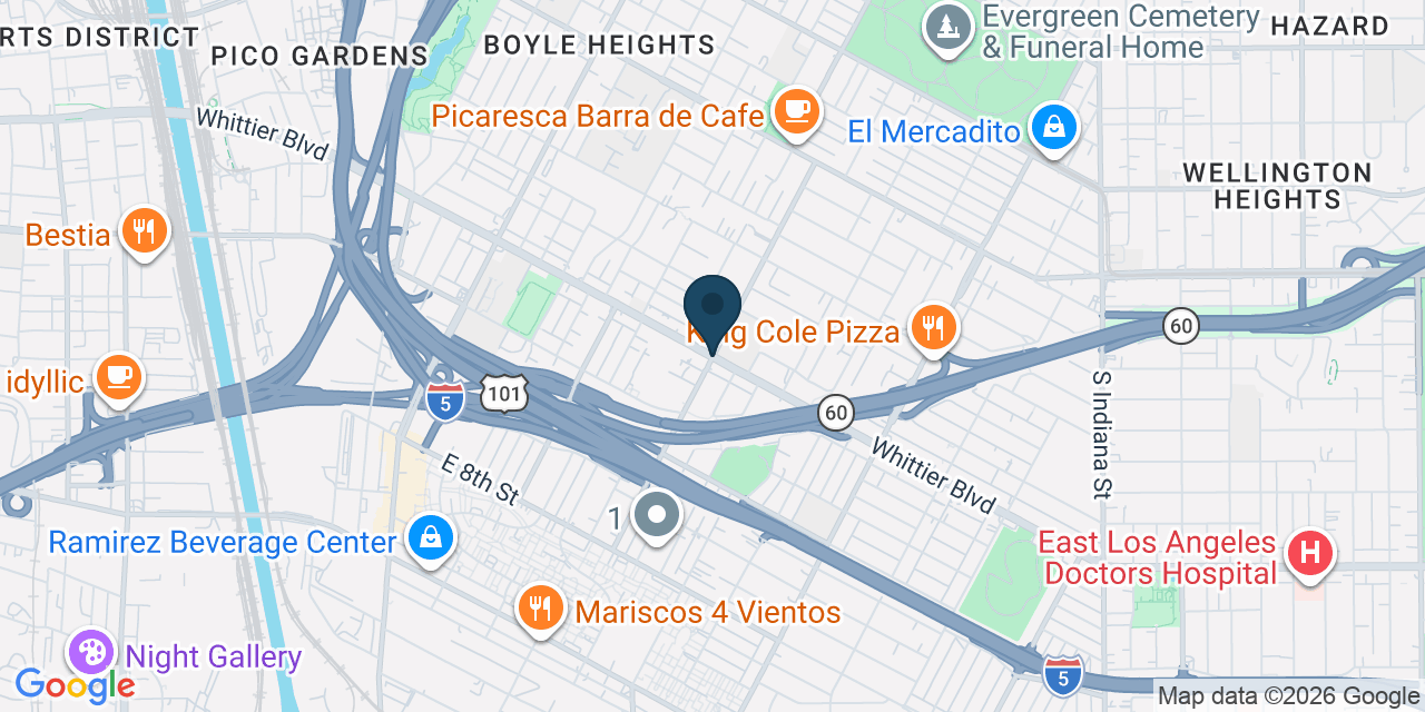 Map showing Los Angeles, Los Angeles County, CA