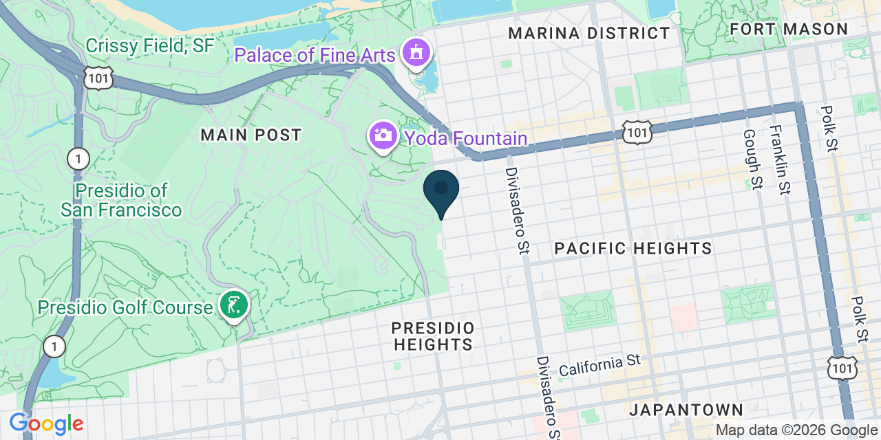 Map showing San Francisco, San Francisco County, CA