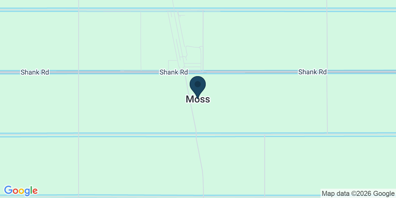 Map showing Moss, Imperial County, CA