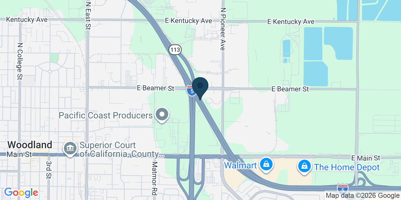 Map showing Woodland, Yolo County, CA