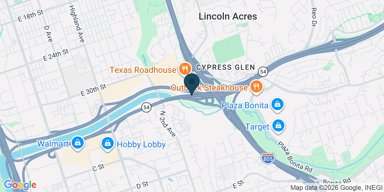 Map showing National City, San Diego County, CA