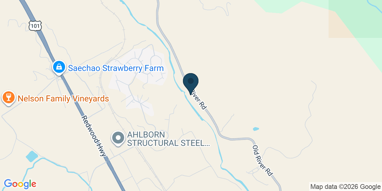 Map showing Talmage, Mendocino County, CA