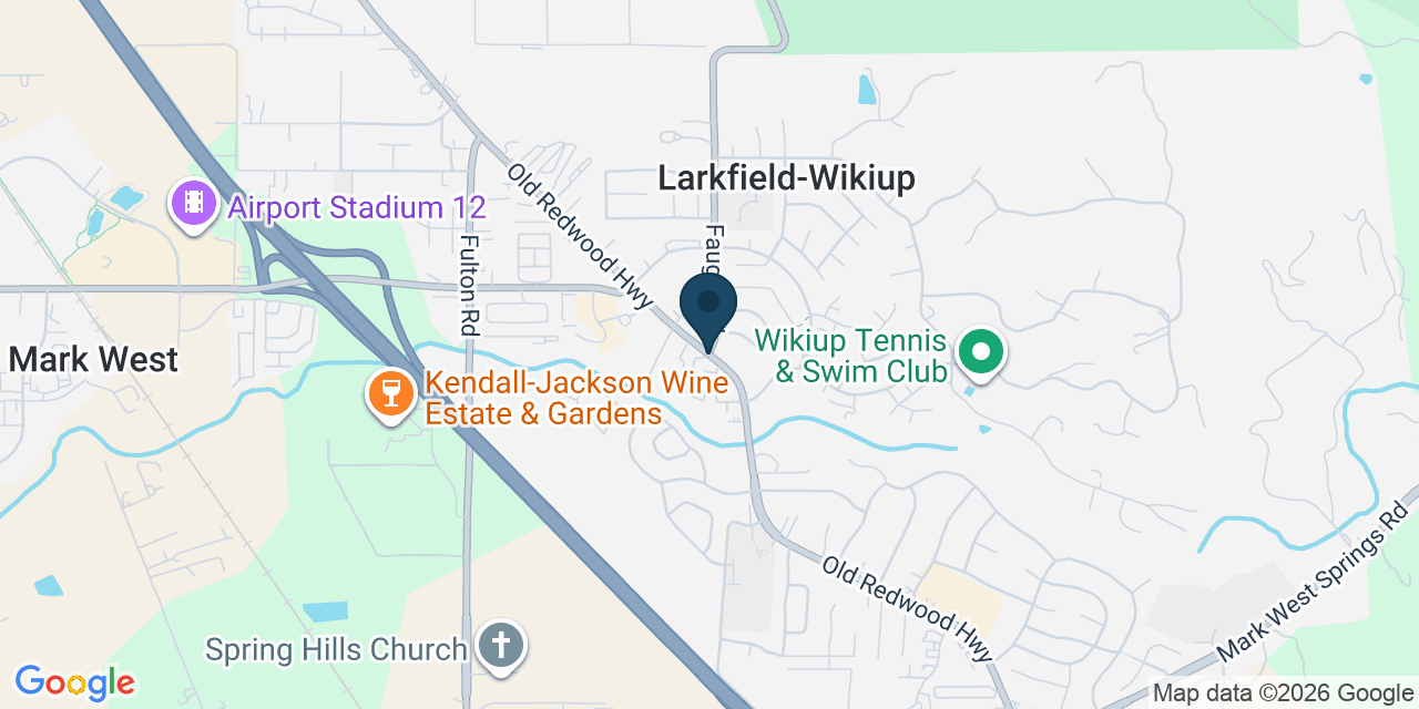 Map showing Larkfield-Wikiup, Sonoma County, CA