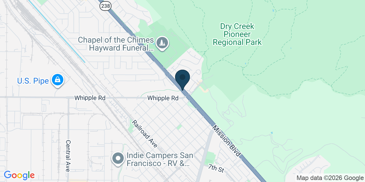 Map showing Alameda County, CA
