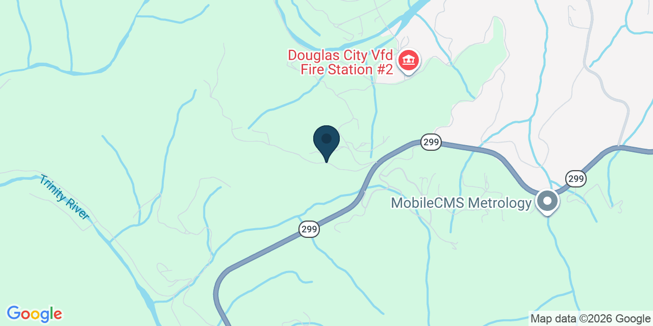 Map showing Douglas City, Trinity County, CA