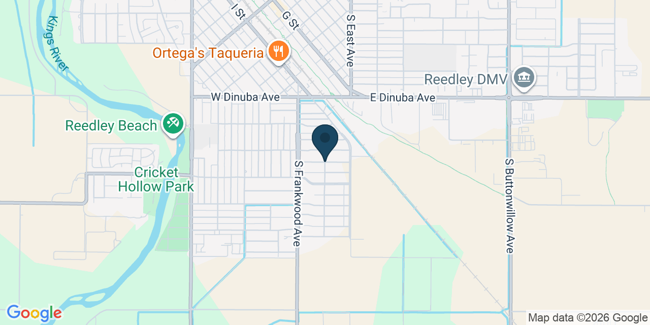 Map showing Reedley, Fresno County, CA