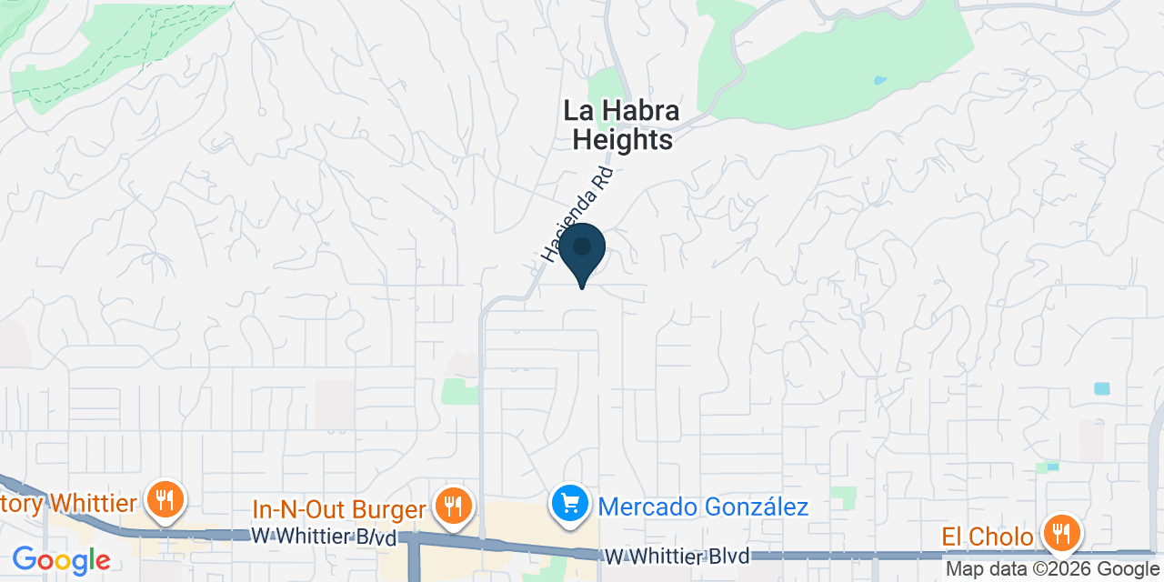 Map showing La Habra Heights, Los Angeles County, CA
