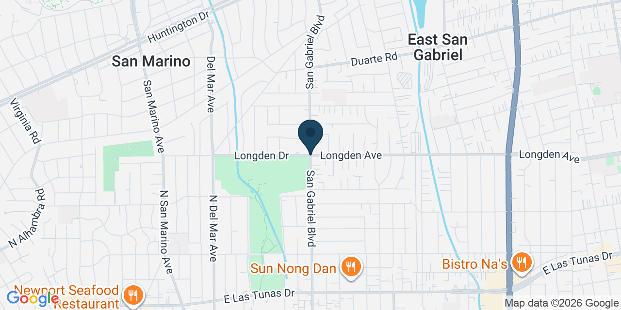 Map showing San Gabriel, Los Angeles County, CA