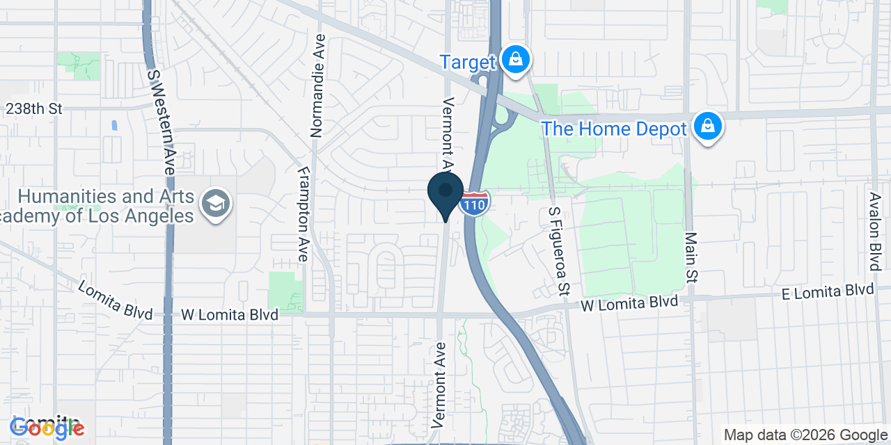Map showing West Carson, Los Angeles County, CA