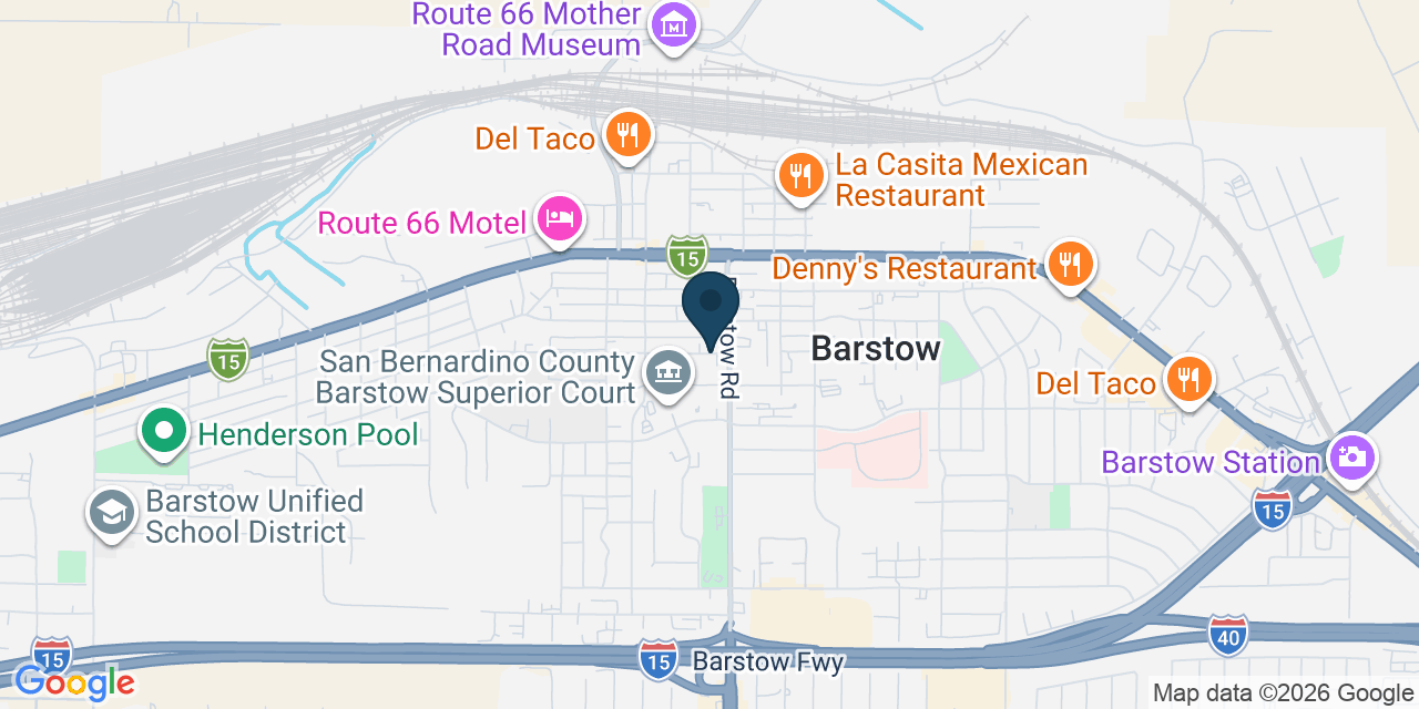 Map showing Barstow, San Bernardino County, CA
