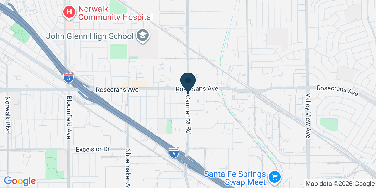 Map showing Los Angeles County, CA