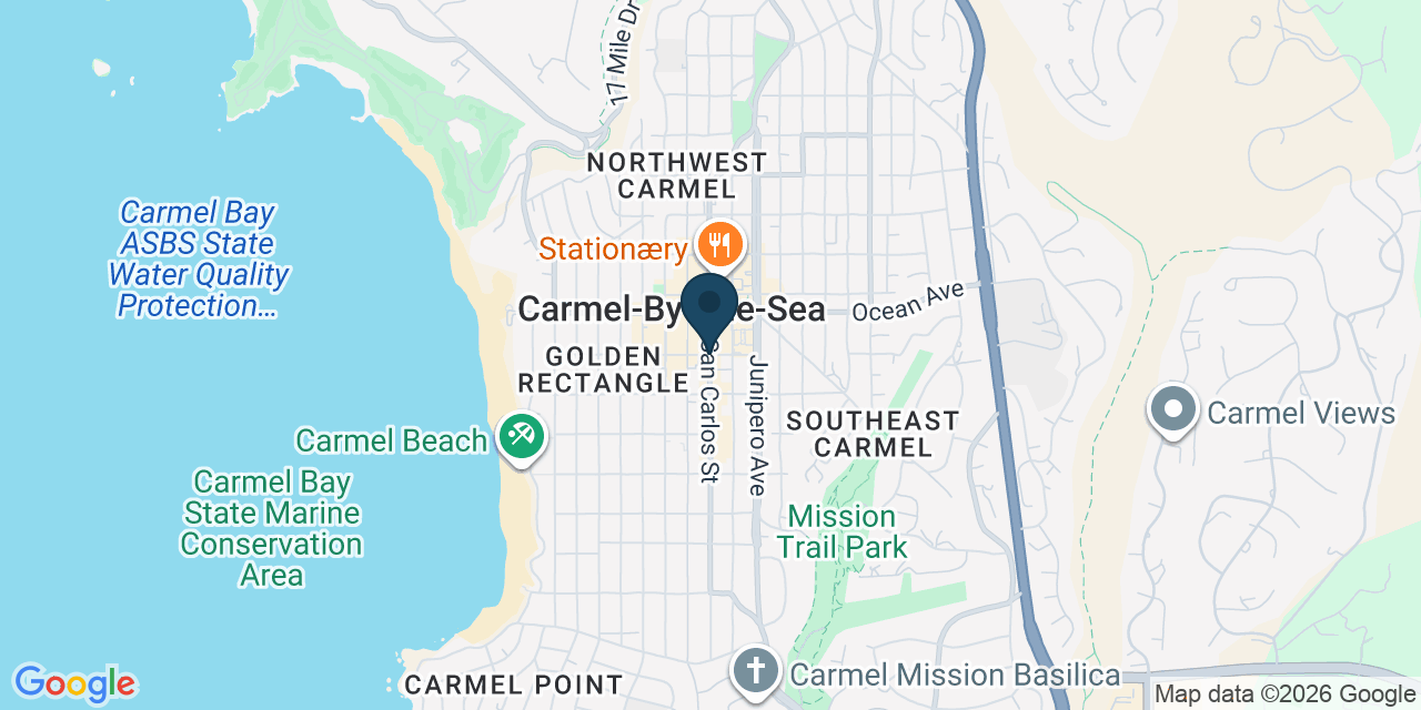Map showing Carmel-by-the-Sea, Monterey County, CA