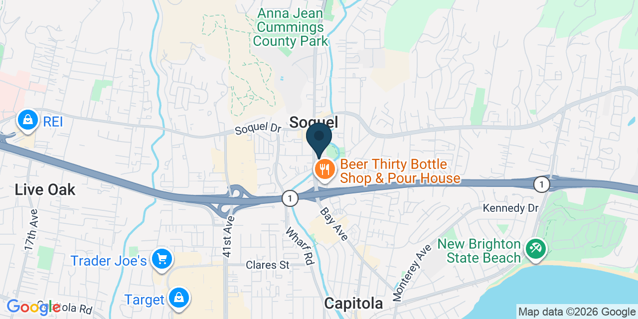 Map showing Soquel, Santa Cruz County, CA
