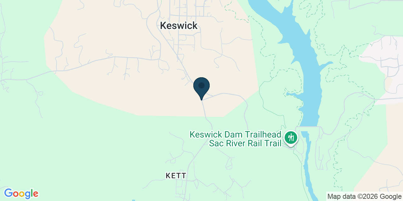 Map showing Keswick, Shasta County, CA