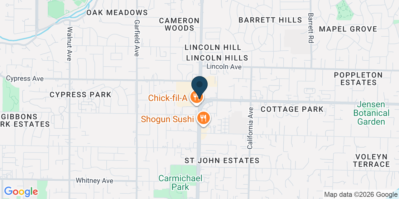 Map showing Carmichael, Sacramento County, CA