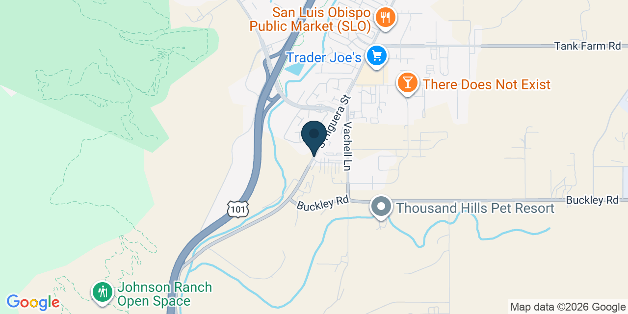 Map showing San Luis Obispo, San Luis Obispo County, CA