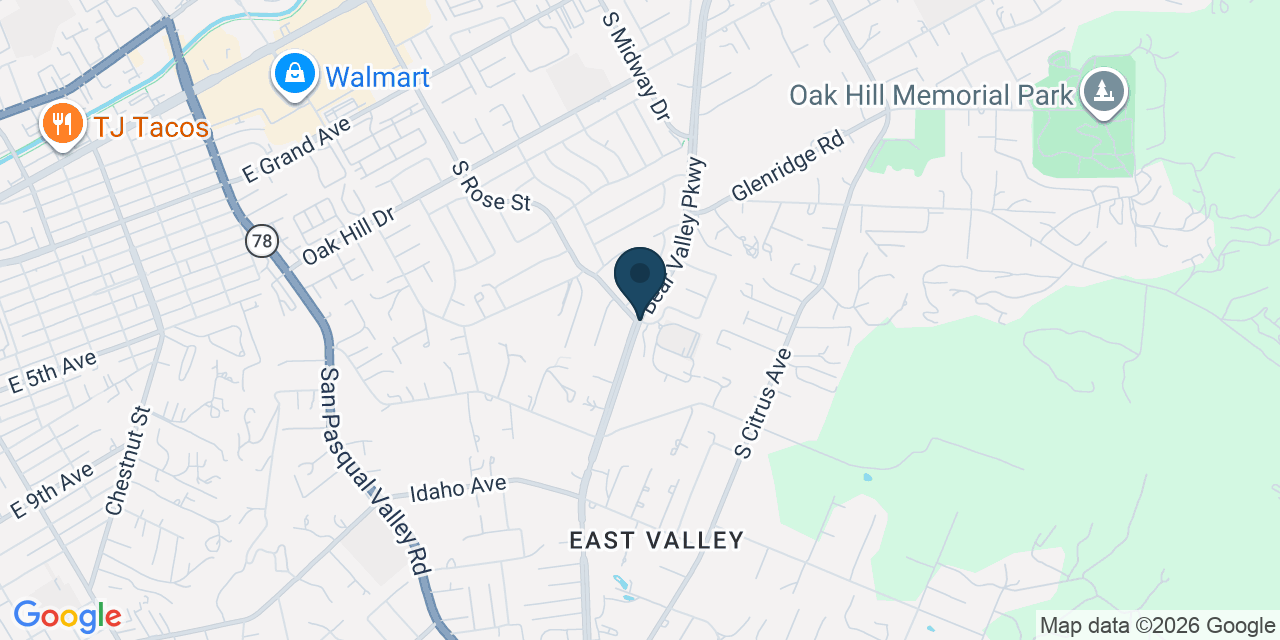 Map showing Escondido, San Diego County, CA