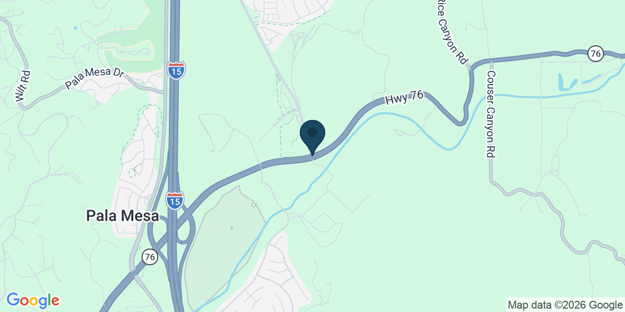 Map showing San Diego County, CA