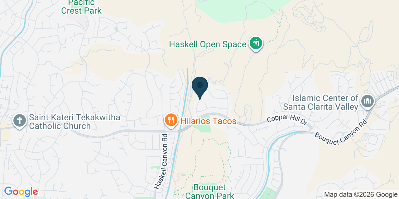 Map showing Santa Clarita, Los Angeles County, CA