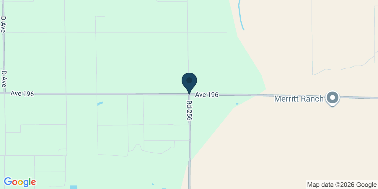 Map showing Tulare County, CA