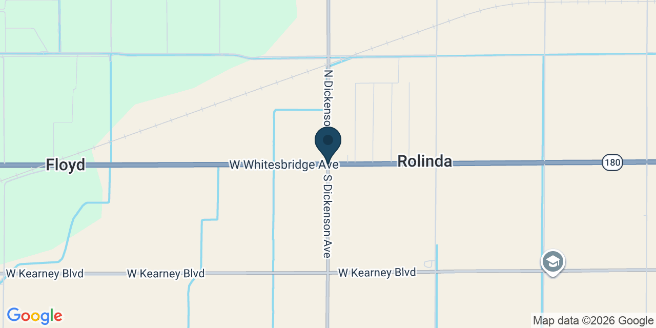 Map showing Fresno County, CA