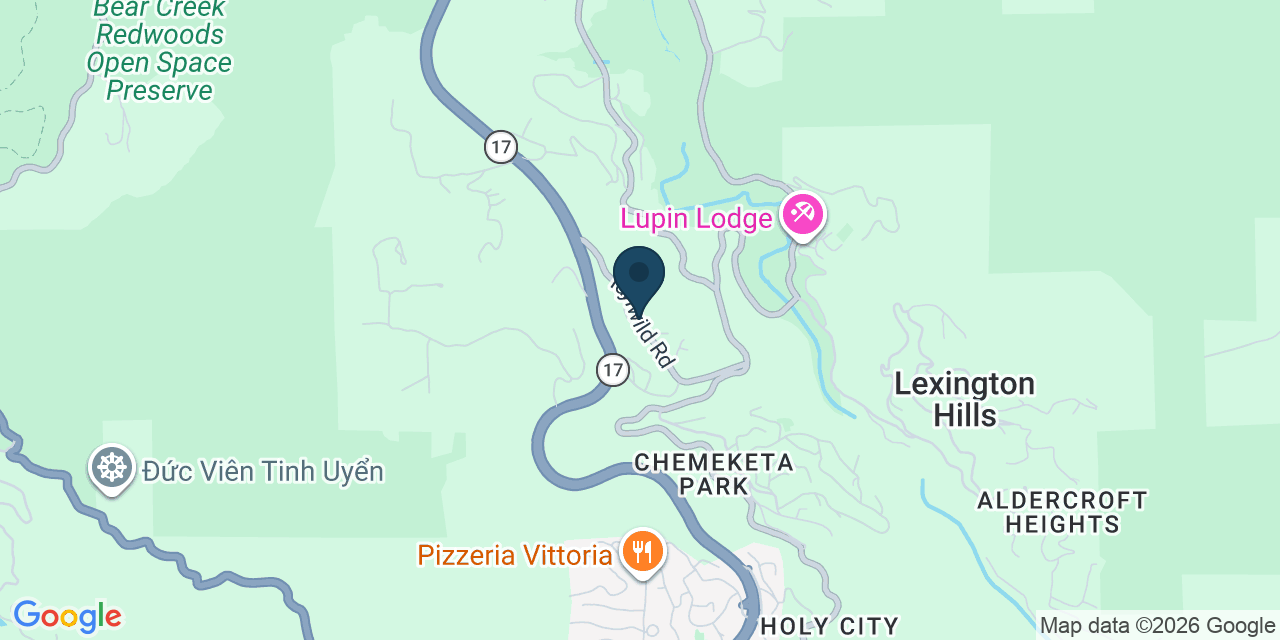 Map showing Lexington Hills, Santa Clara County, CA